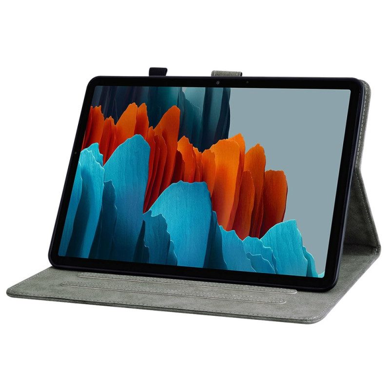 Kotelot Samsung Galaxy Tab S10 Plus Mokkanahkaefekti Pikku Tiikeri Suojakuori
