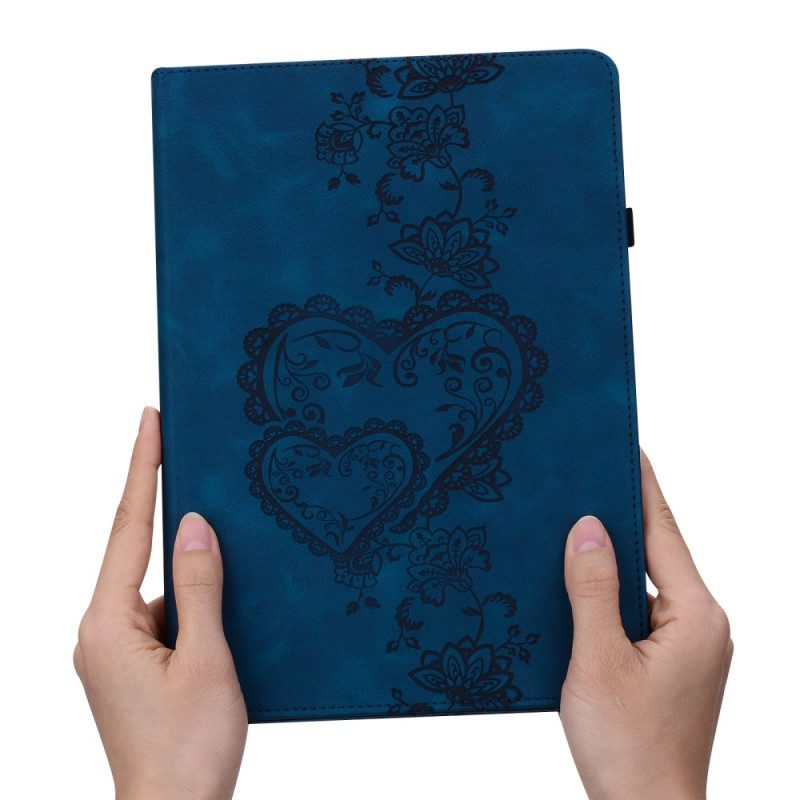 Kuoret Samsung Galaxy Tab S10 Plus Puhelinkuoret Mokkanahkaefekti Sydämet