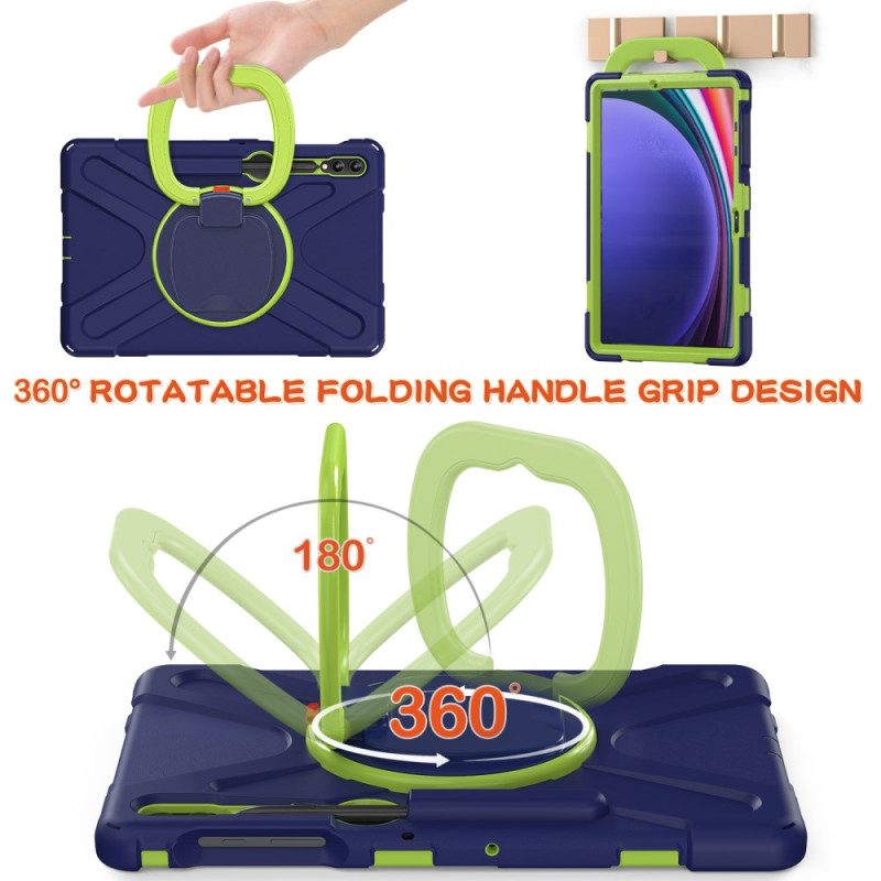 Kuori Samsung Galaxy Tab S10 Plus Monitoiminen Pyörivä Jalusta Ja Kahva