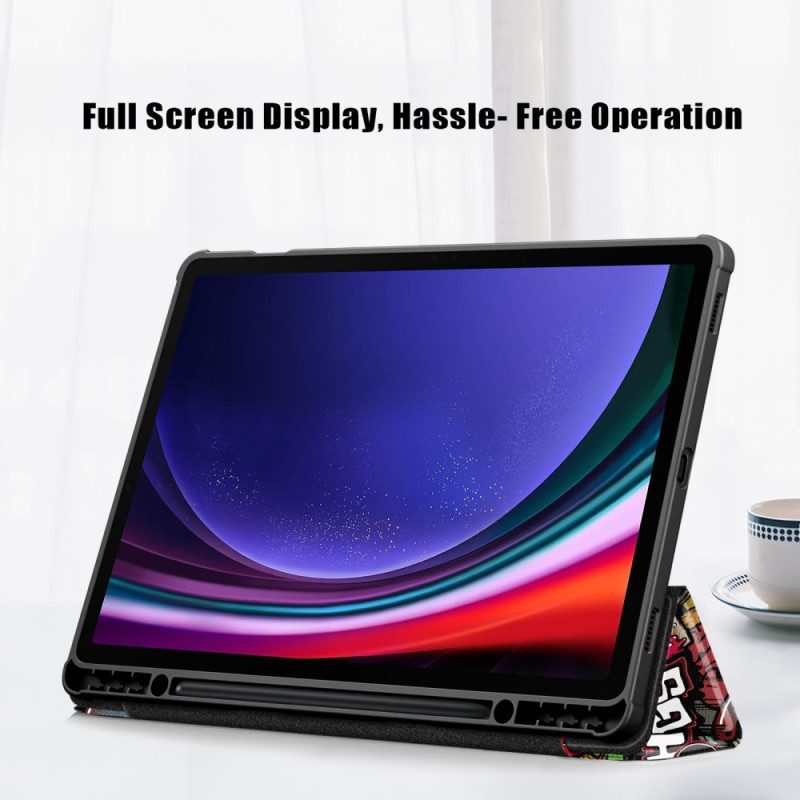 Samsung Galaxy Tab S10 Plus Graffitikuvioinen Läpinäkyvä Takakansi