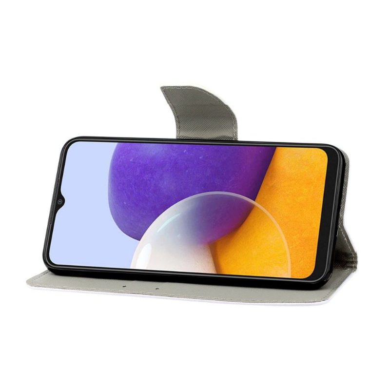 Kotelot Samsung Galaxy A22 4G Butterfly Lotus Flower