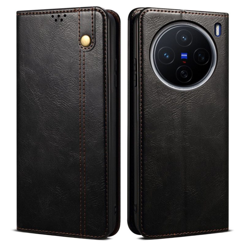 Nahkakotelo Vivo X200 Vahattu Keinonahka