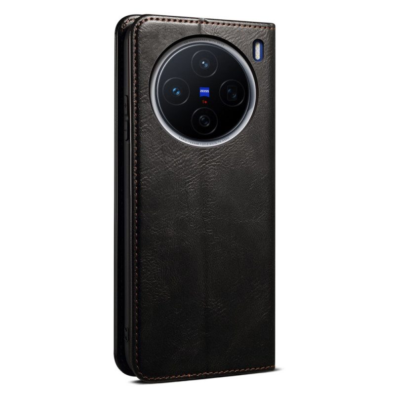 Nahkakotelo Vivo X200 Vahattu Keinonahka