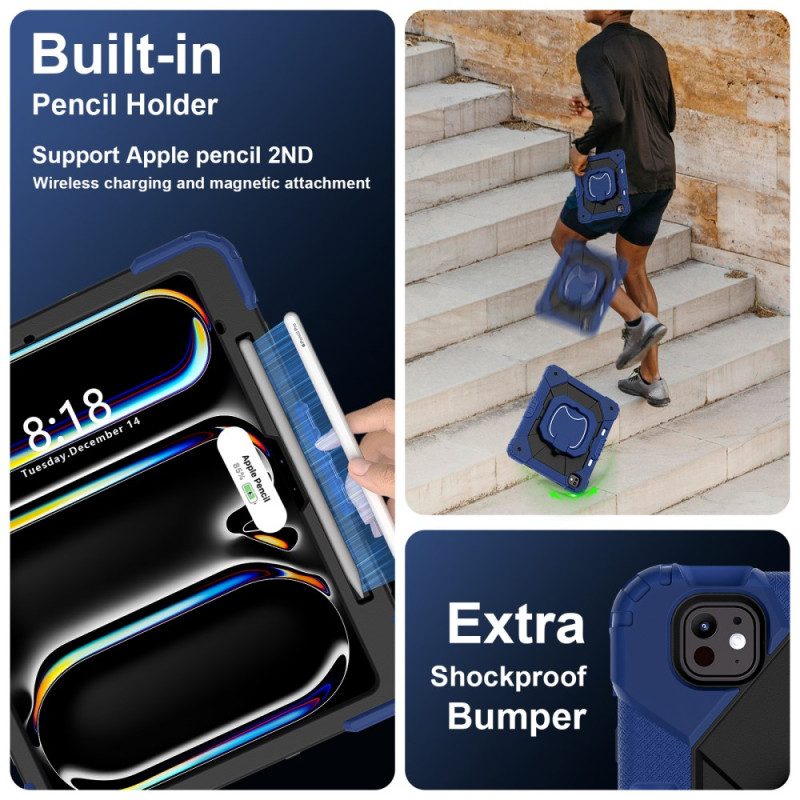 Case iPad Pro 13 (2025) Puhelinkuoret Kaksivärinen Jalusta Ja Olkahihna