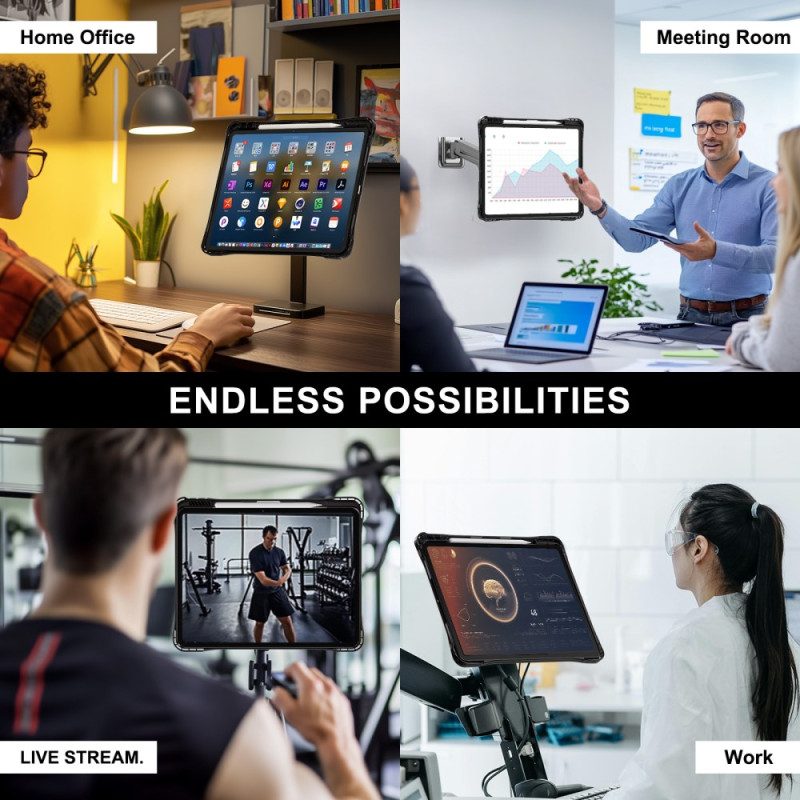 Case iPad Pro 13 (2025) Puhelinkuoret Läpinäkyvä Jalustalla