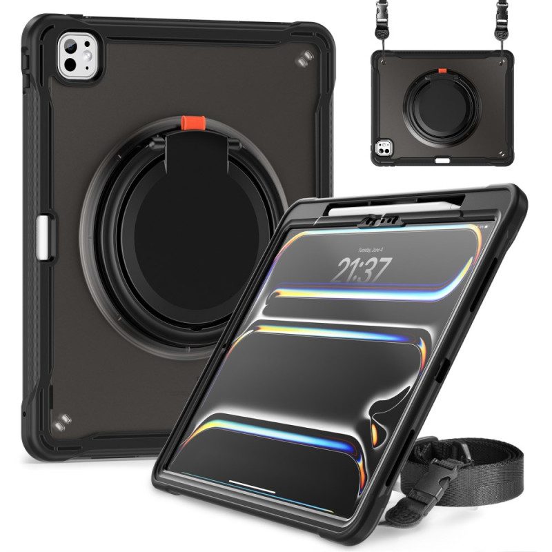 Case iPad Pro 13 (2025) Puhelinkuoret Pyörivä Jalusta Ja Olkahihna