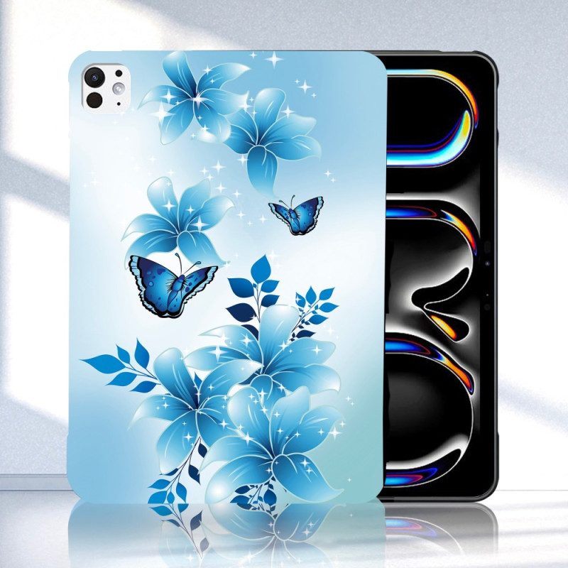 Kuori iPad Pro 13 (2025) Sininen Perhoset