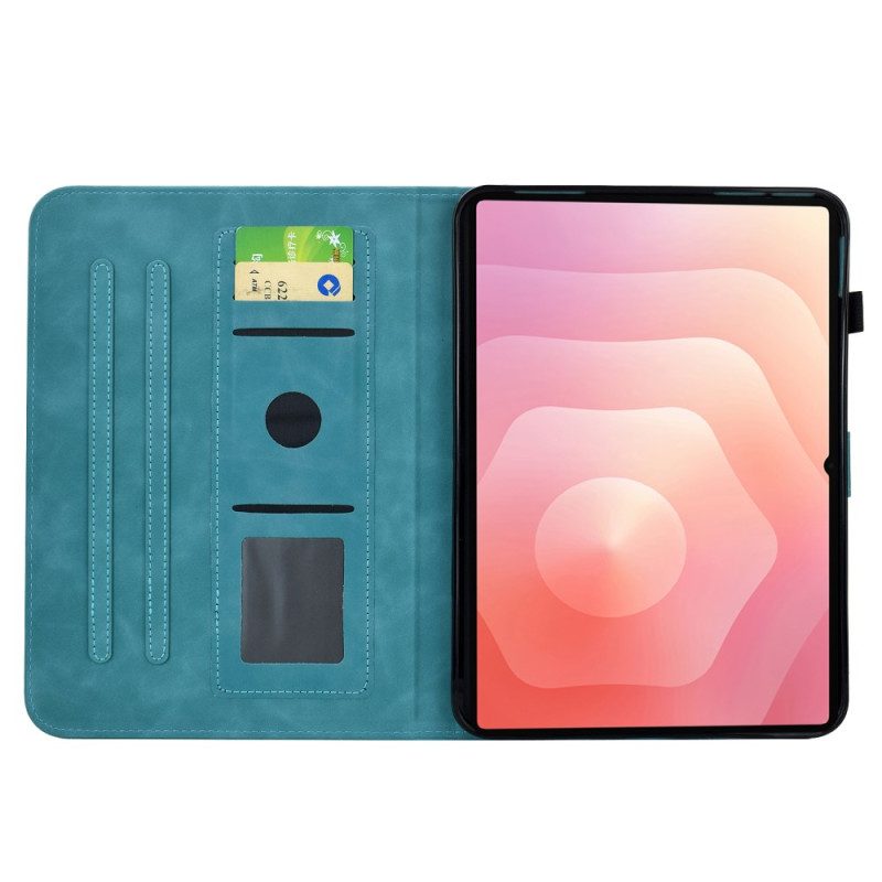 Kotelot Samsung Galaxy Tab S11 Kukkakuvioinen Mokkanahkakuvio