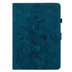 Kotelot Samsung Galaxy Tab S11 Mokkanahkaefekti Kukkakuvio Suojakuori