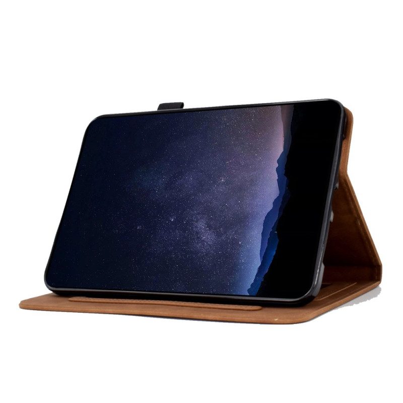 Kotelot Samsung Galaxy Tab S11 Mokkanahkainen Kukka- Ja Perhoskuvio