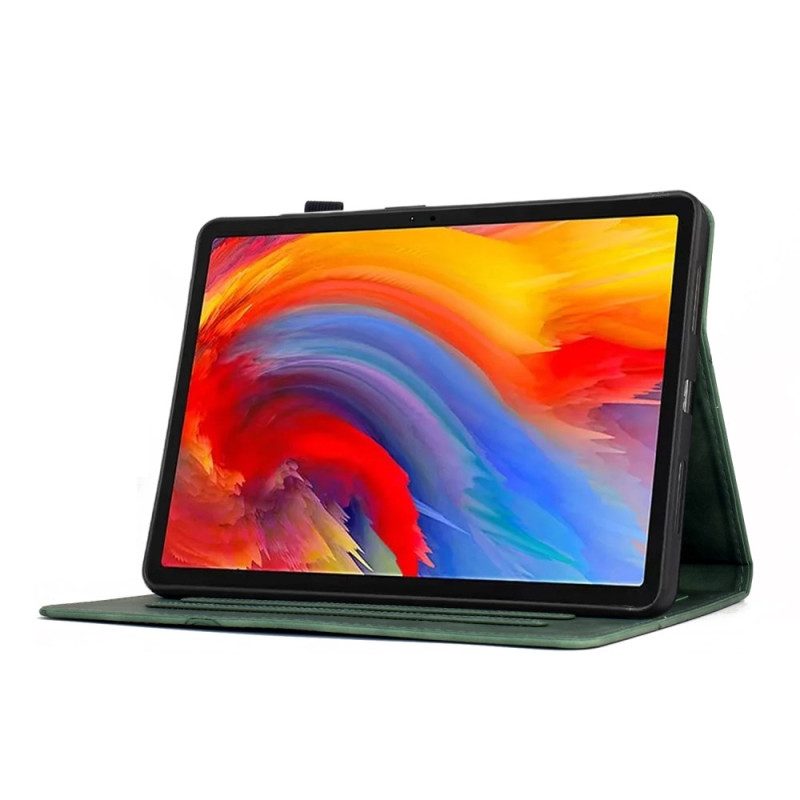 Kotelot Samsung Galaxy Tab S11 Puhelinkuoret Mokkanahkaefekti Kasvikuvio