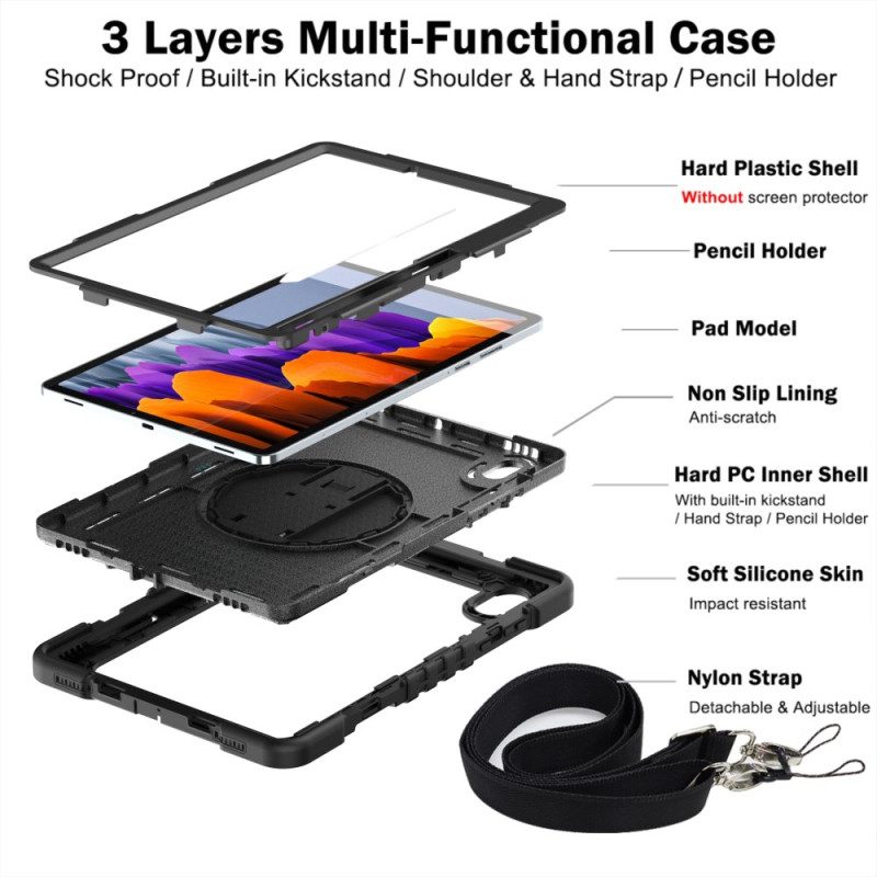 Kuori Samsung Galaxy Tab S11 Kestävä Olkahihnalla