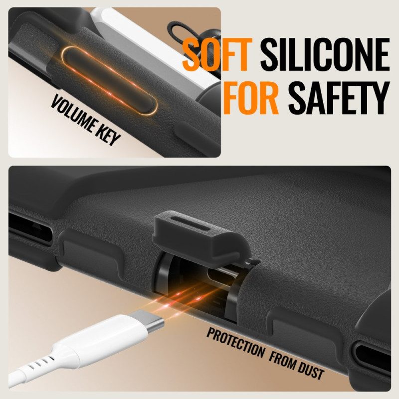 Kuori Samsung Galaxy Tab S11 Kolminkertainen Suojaus Sormuspidikkeellä