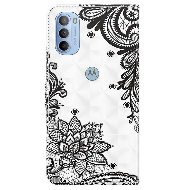 Kotelot Motorola Moto G31 / Moto G41 Flowers Lace