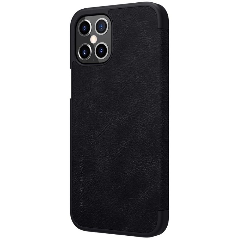 Kotelot iPhone 12 Pro Max Qin-nahkaefekti