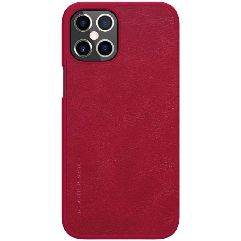 Kotelot iPhone 12 Pro Max Qin-nahkaefekti