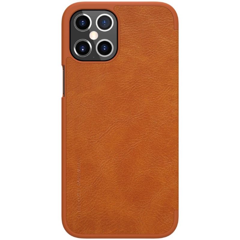 Kotelot iPhone 12 Pro Max Qin-nahkaefekti