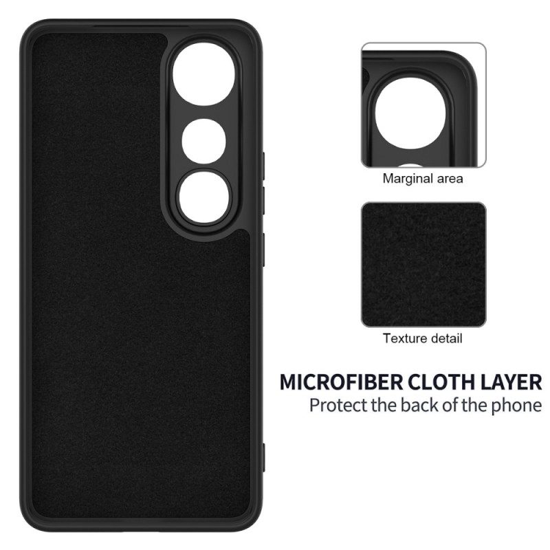 Case Vivo V50 Lite 5g Puhelinkuoret Nestemäisestä Silikonista Valmistettu Ranneke