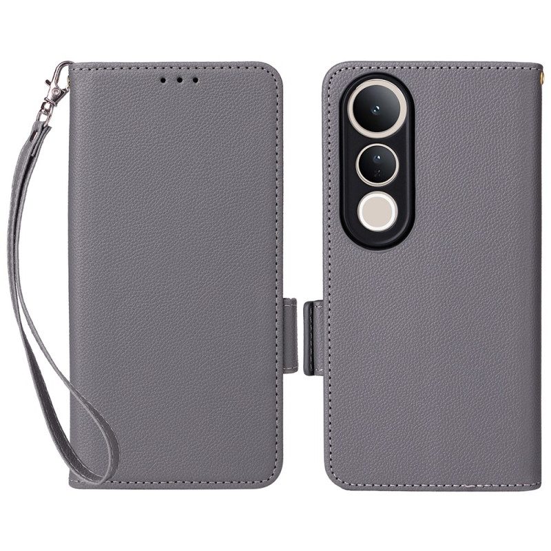 Kotelot Vivo V50 Lite 5g Puhelinkuoret Keinonahka Ja Hihna