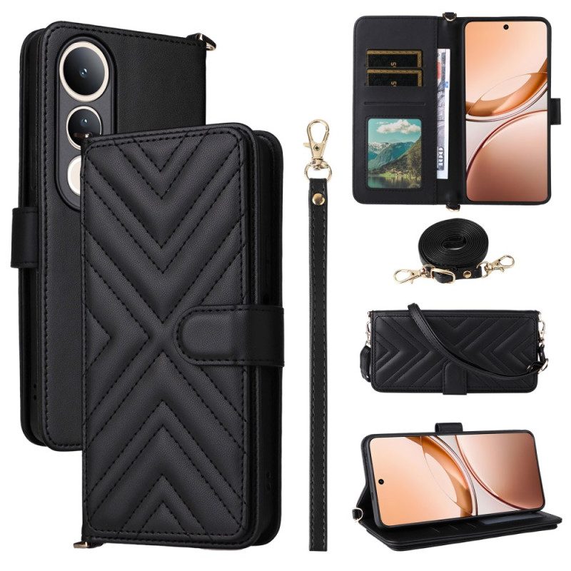 Kotelot Vivo V50 Lite 5g Tikattu Hihna Ja Olkahihna Suojakuori