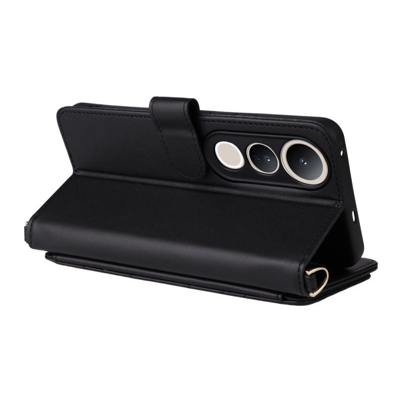 Kotelot Vivo V50 Lite 5g Tikattu Hihna Ja Olkahihna Suojakuori