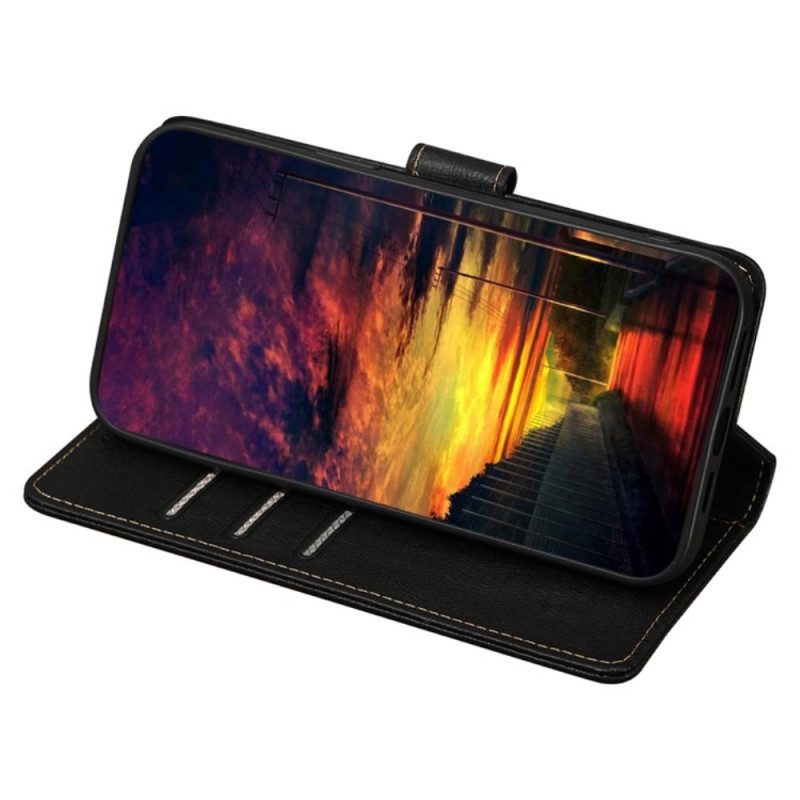 Kuoret Vivo V50 Lite 5g Rfid Nahkakuvioinen Rakenne