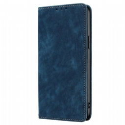 Nahkakotelo Vivo V50 Lite 5g Rfid-suojattu Mokkanahkakuvio