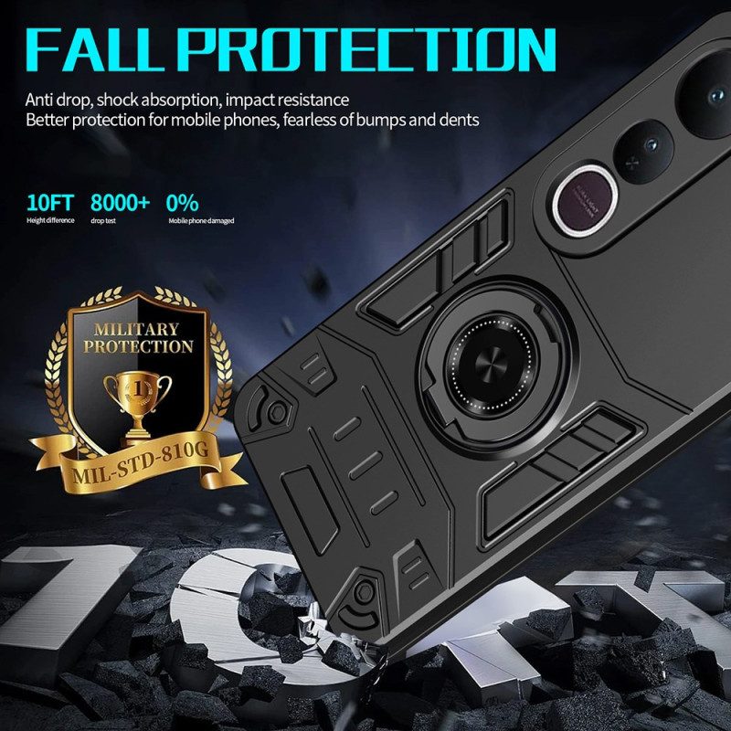 Puhelinkuoret Vivo V50 Lite 5g Pyörivä Jalusta Ja Vahvistettu Suojaus