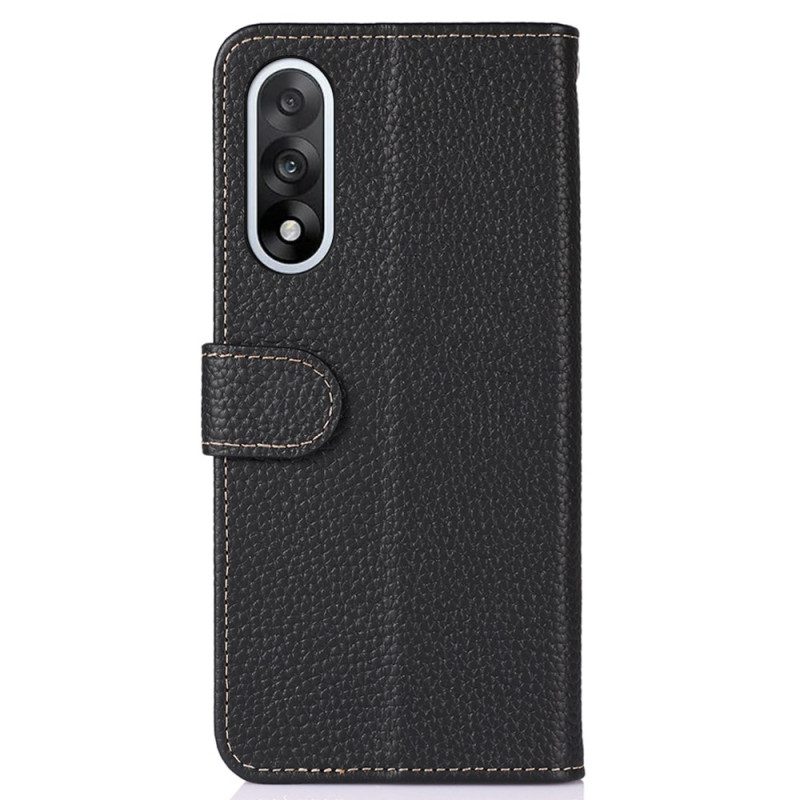 Nahkakotelo Oneplus Nord 5 Khazneh Teksturoitu Nahka