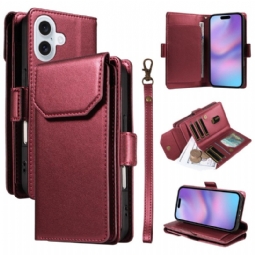 Kotelot iPhone 17 Useita Korttipaikkoja Ja Rannehihna Suojakuori