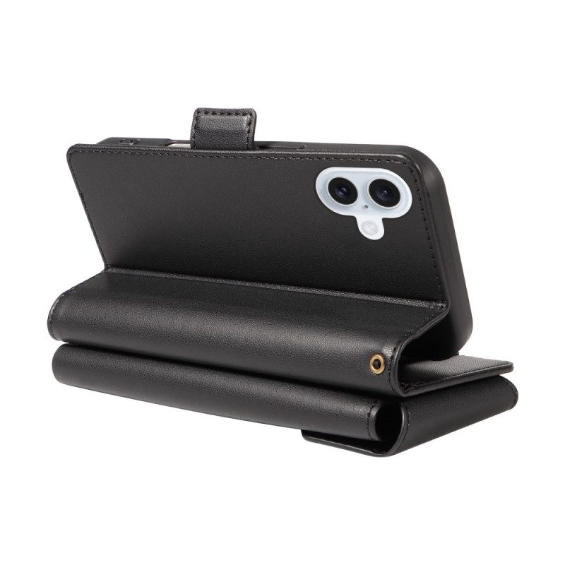 Kotelot iPhone 17 Useita Korttipaikkoja Ja Rannehihna Suojakuori