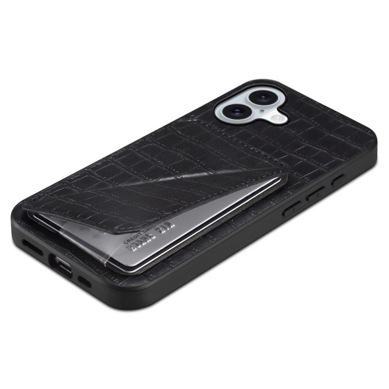 Kuori iPhone 17 Krokotiilikuvioinen Korttikotelo