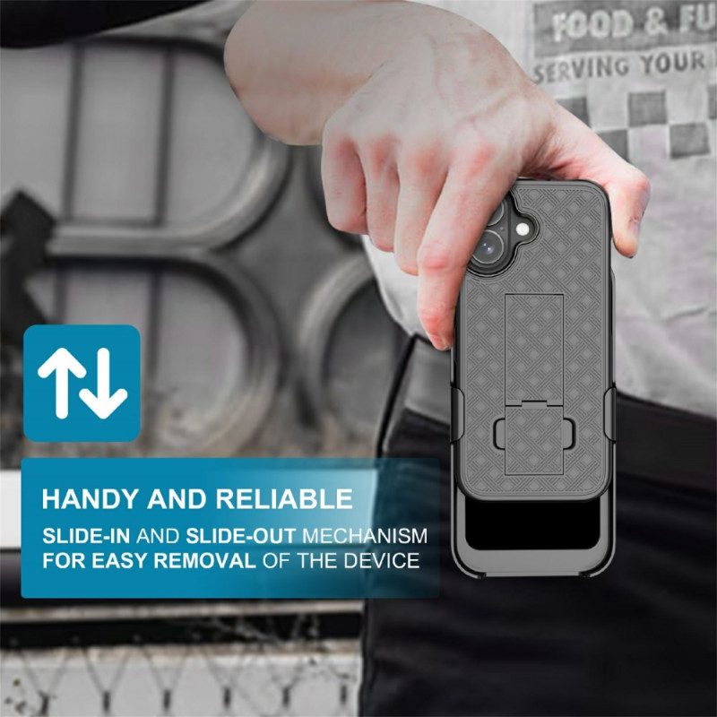 Kuori iPhone 17 Liukuva Jalusta Ja Klipsi