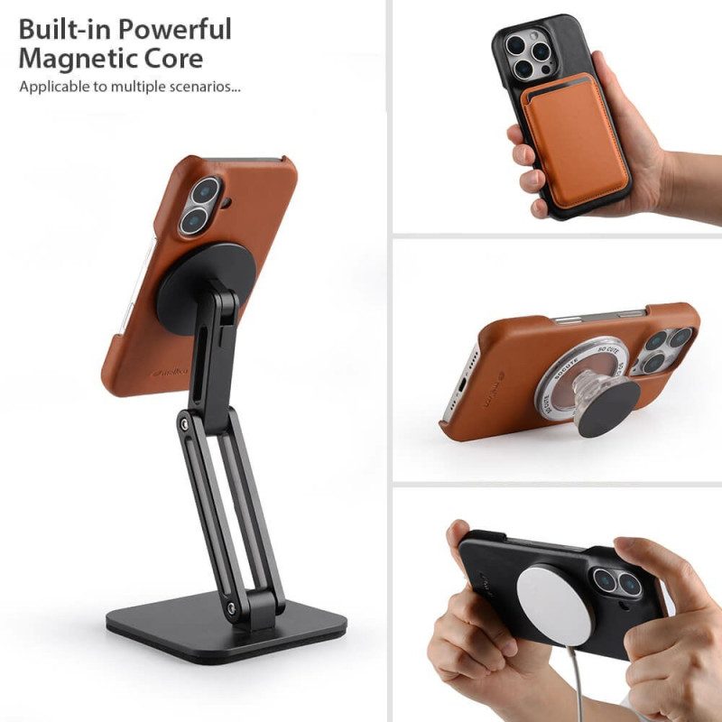 Kuori iPhone 17 Magsafe-yhteensopiva Vahattu Nahka