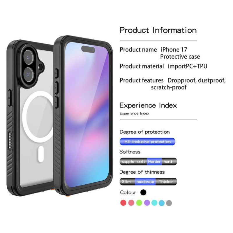 Kuori iPhone 17 Yhteensopiva Magsafe Waterproof Fs/fm -sarjan Redpepper Kanssa Suojakuori