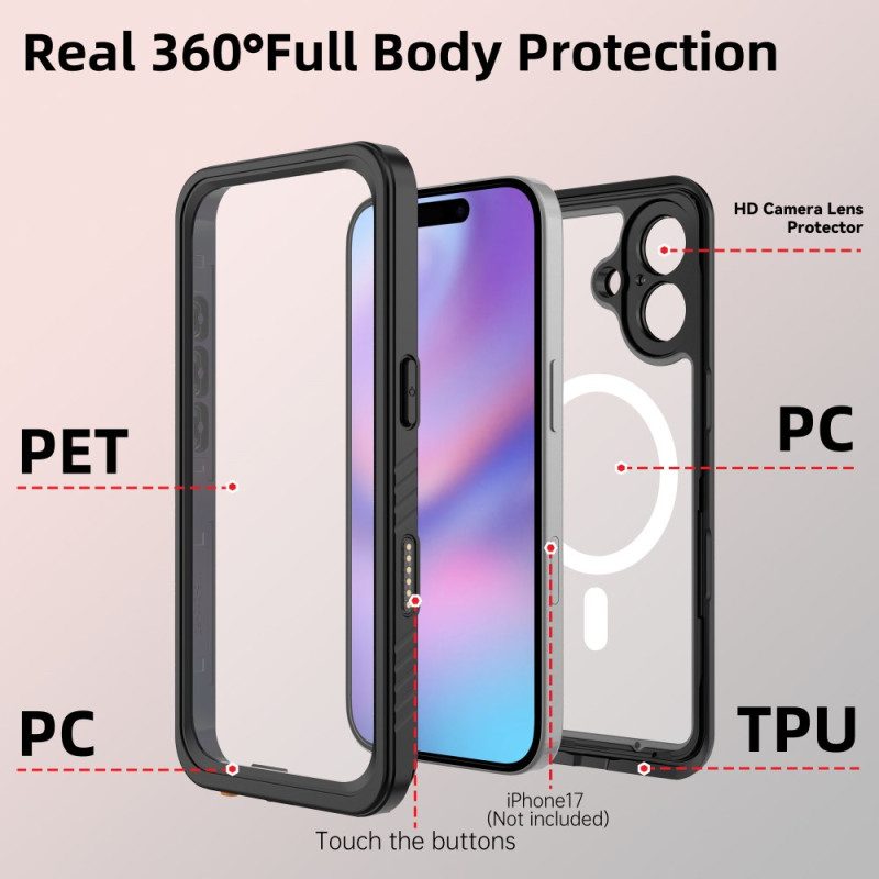 Kuori iPhone 17 Yhteensopiva Magsafe Waterproof Fs/fm -sarjan Redpepper Kanssa Suojakuori