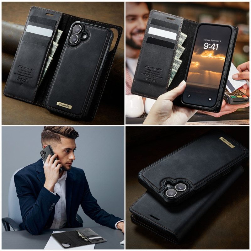 Nahkakotelo iPhone 17 Magsafe-yhteensopiva Irrotettava Kotelo Ja Rfid-suoja