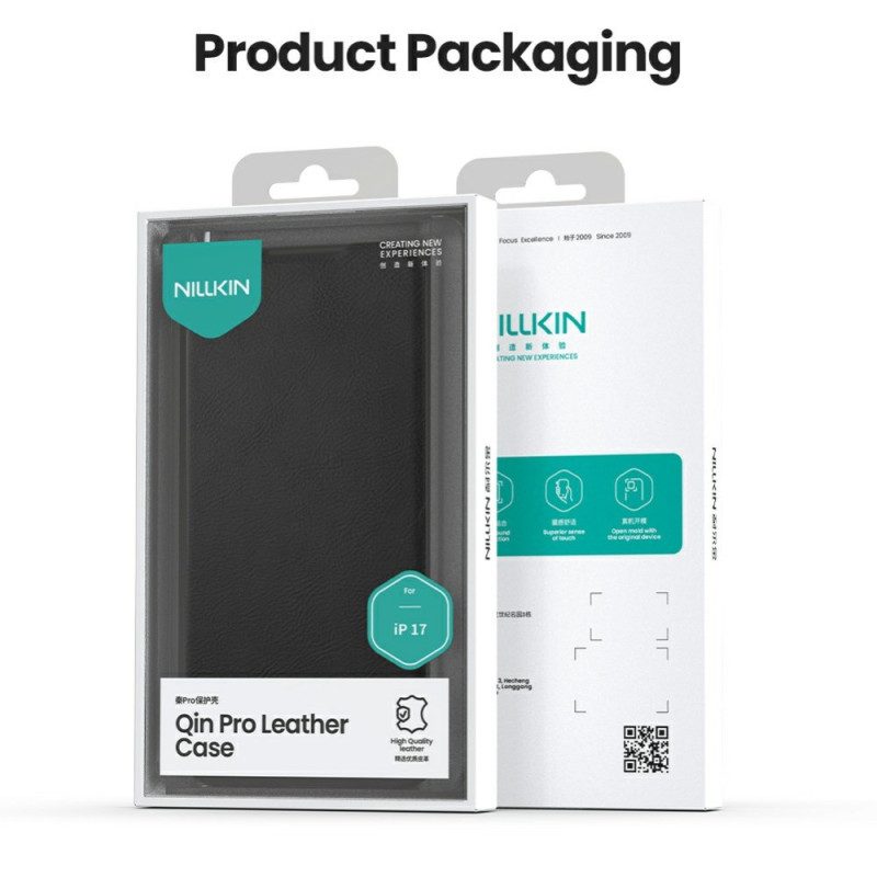 Nahkakotelo iPhone 17 Qin Pro -sarja Nillkin Suojakuori