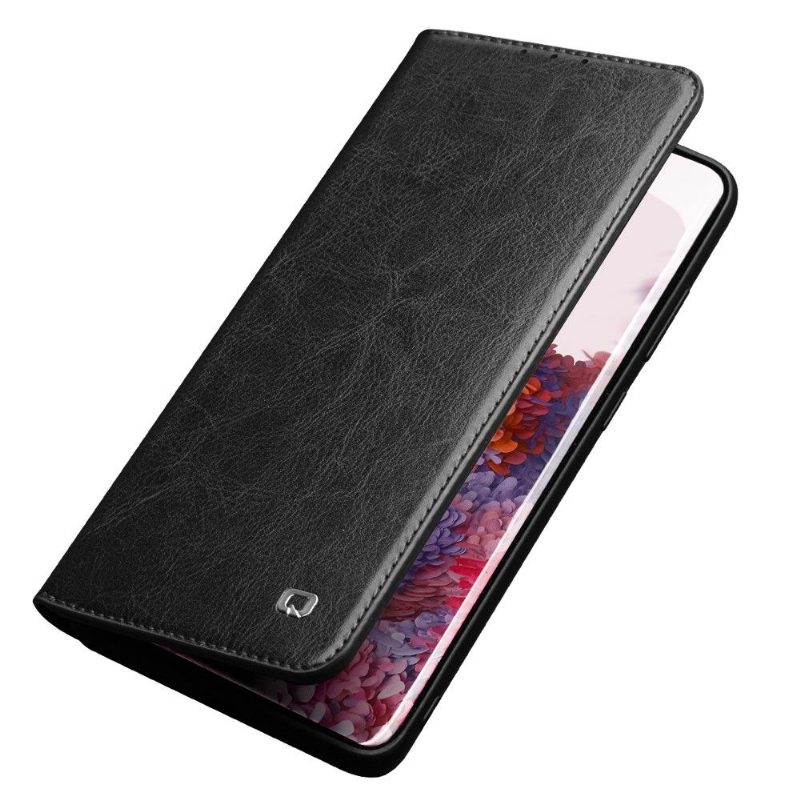 Flip Case Samsung Galaxy S20 Hemming Käsintehty Aitoa Nahkaa