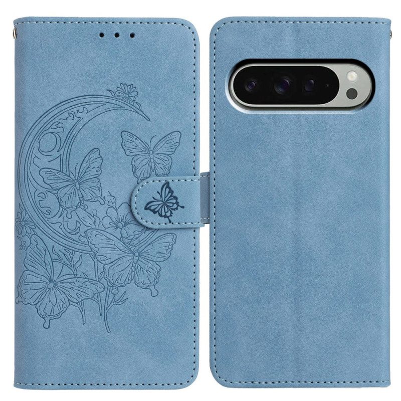 Kotelot Google Pixel 10 Pro Xl Puhelinkuoret Mokkanahkamainen Perhoskuvio