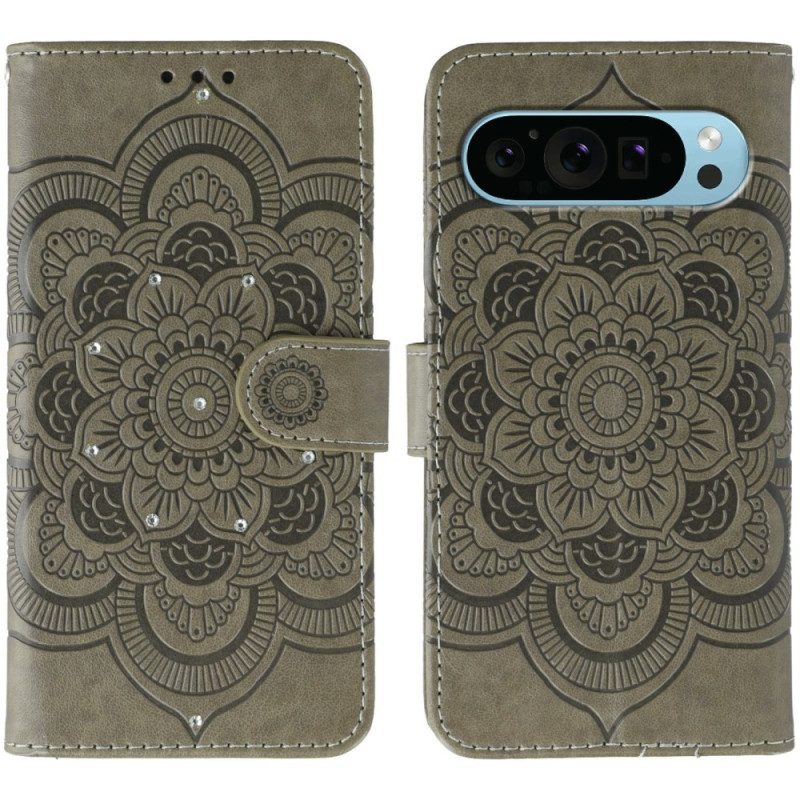 Kotelot Google Pixel 10 Pro Xl Strassilla Koristeltu Mandala Suojakuori