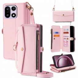 Kotelot Oneplus 15 Lompakko Olkahihnalla Ja Kaulanauhalla Suojakuori