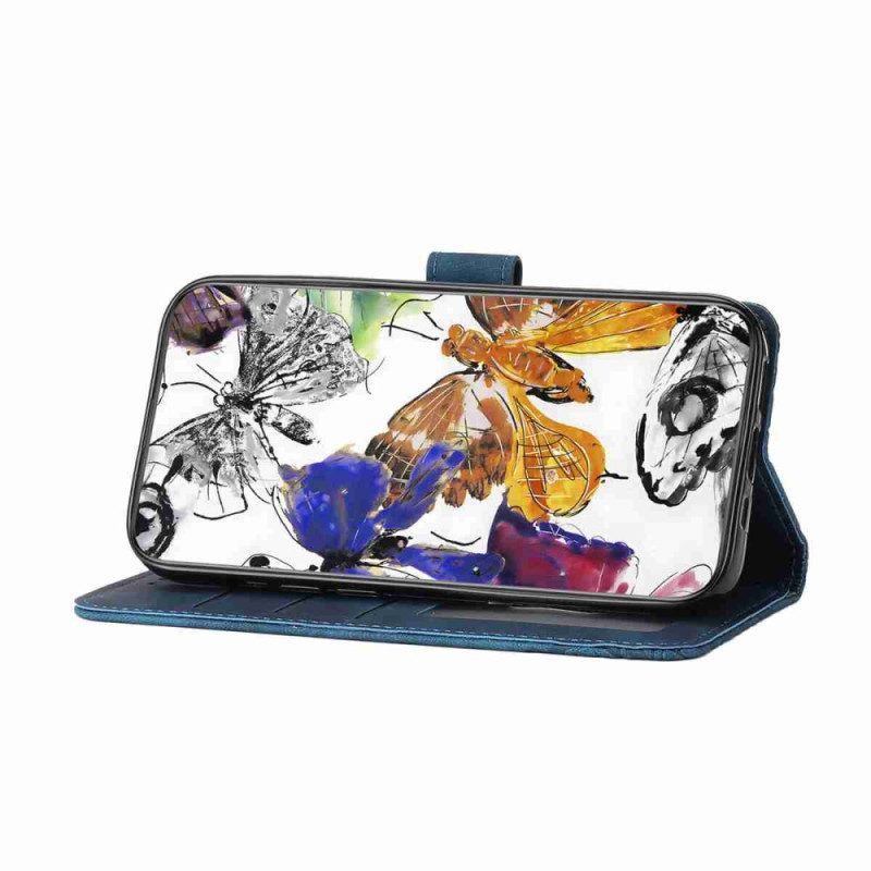 Kotelot Oneplus 15 Mokkanahkakuvio Perhosilla