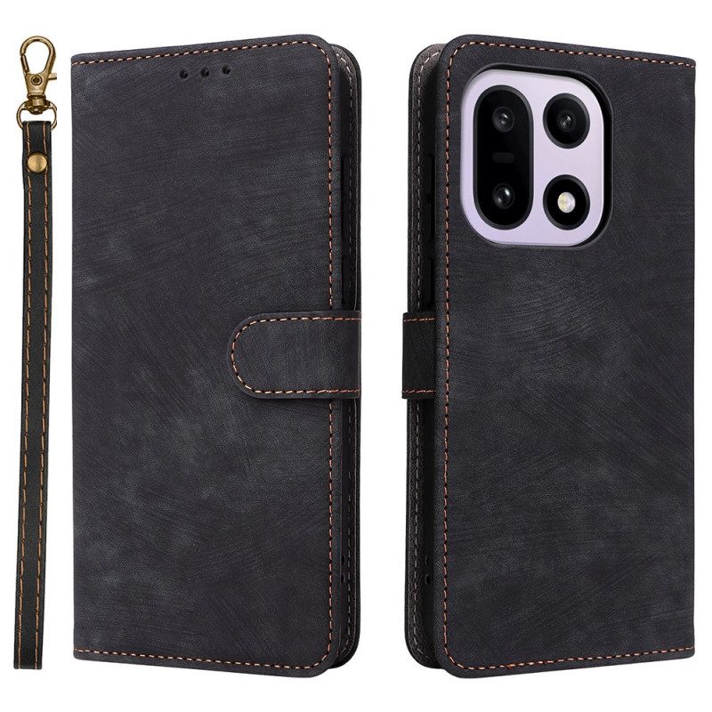 Kotelot Oneplus 15 Puhelinkuoret Mokkanahkaefekti Hihnalla