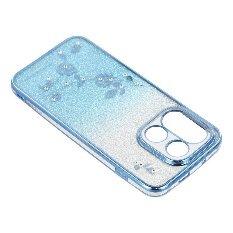 Kuori Oneplus 15 Liukuvärjätyt Kukat Ja Paljetit Suojakuori