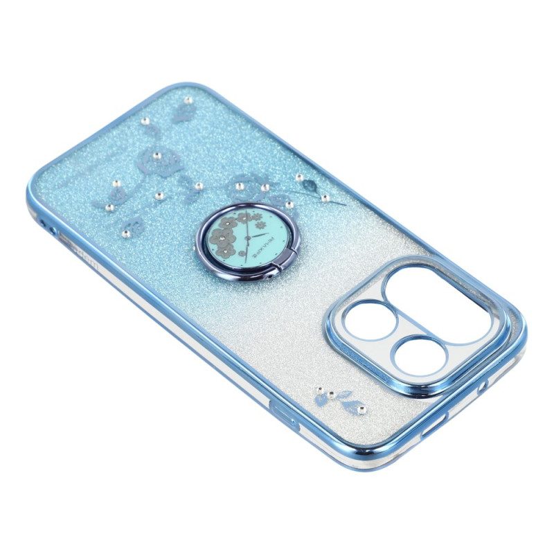 Kuori Oneplus 15 Sormuskotelo Ja Kimalteleva Kukkakuvio