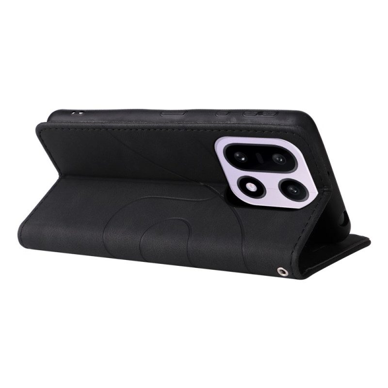 Nahkakotelo Oneplus 15 Kaksisävyinen Aaltokuvio