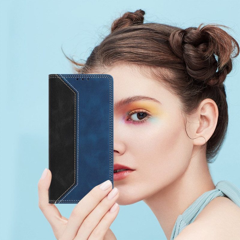 Nahkakotelo Oneplus 15 Kaksivärinen Rfid-suoja