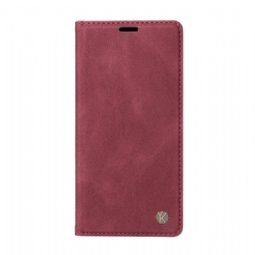 Nahkakotelo Oneplus 15 Yikatu Mokkanahkaefekti Suojakuori