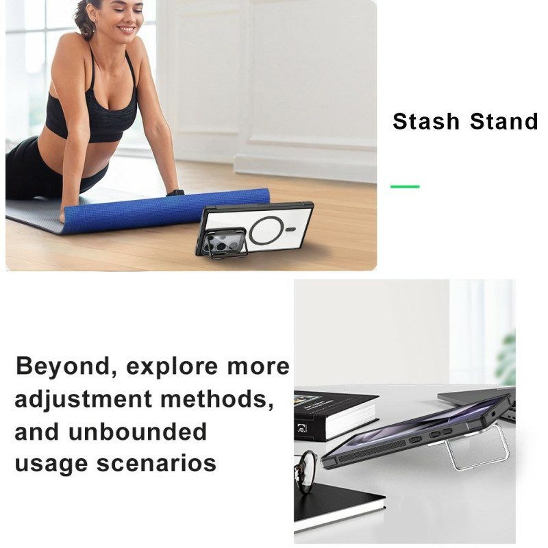 Case Samsung Galaxy S25 Ultra 5g Puhelinkuoret Magsafe-yhteensopiva Sisäänrakennetulla Jalustalla